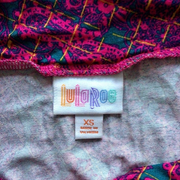 LuLaRoe Pink and Green Skirt - Size XS - Picture 4 of 5